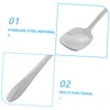ULTECHNOVO Versatile 5pcs Stainless Steel Square Head Spoons Long Handle