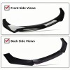 For Volvo S60 S80 S90 Glossy Black Front Bumper Lip/