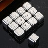 4Pcs Stainless Steel Ice Cubes Reuseable Polishing Beverage Chilling Stones