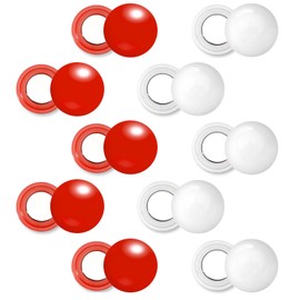 10 Pairs of Magnets for Running Numbers, Magnetic Race Number Clips, Marathon Race Number Clips, Race Number Clasps for Runners, Triathlon, Running, Cycling (Red, White)