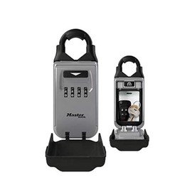 Master Lock 5420EURD Portable Key Safe with Adjustable Shackle, Medium 175 x 72 x 52 mm, Outdoor, for Home Office Industries Vehicles, Black