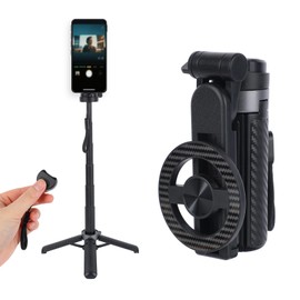 Magnetic Mini Phone Selfie Stick, 360° Rotation Pocket Tripod Extendable Cell Phone Travel Tripod Multifunctional Selfie Stick for Travel Vlogging Photos Video Recording