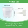 BEIUEN Seedling Pots 20 Sets,Clear Nursery Pots with Drainage,4 Inch