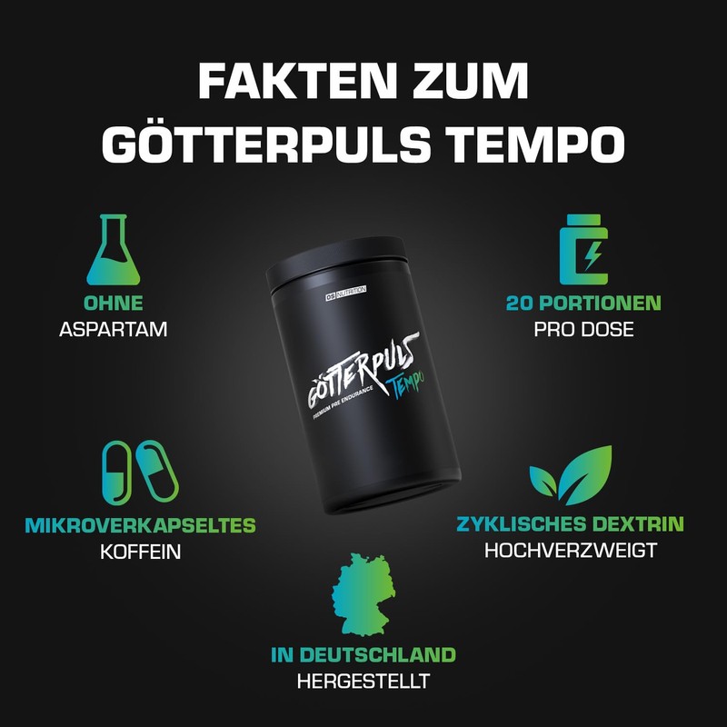 OS NUTRITION Götterpuls Tempo Premium Pre Endurance Drink 560 g