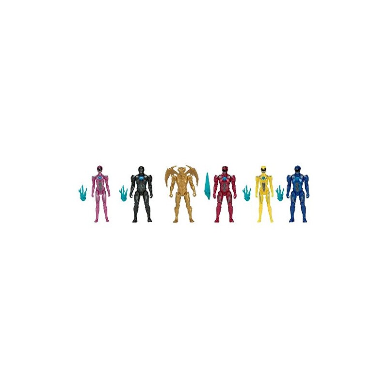 Bandai Collectible Power Rangers Team 6-Piece Set With Exclusive Metallic