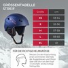 Black Crevice Adult Ski Helmet Stripe, Matt White/Black, L