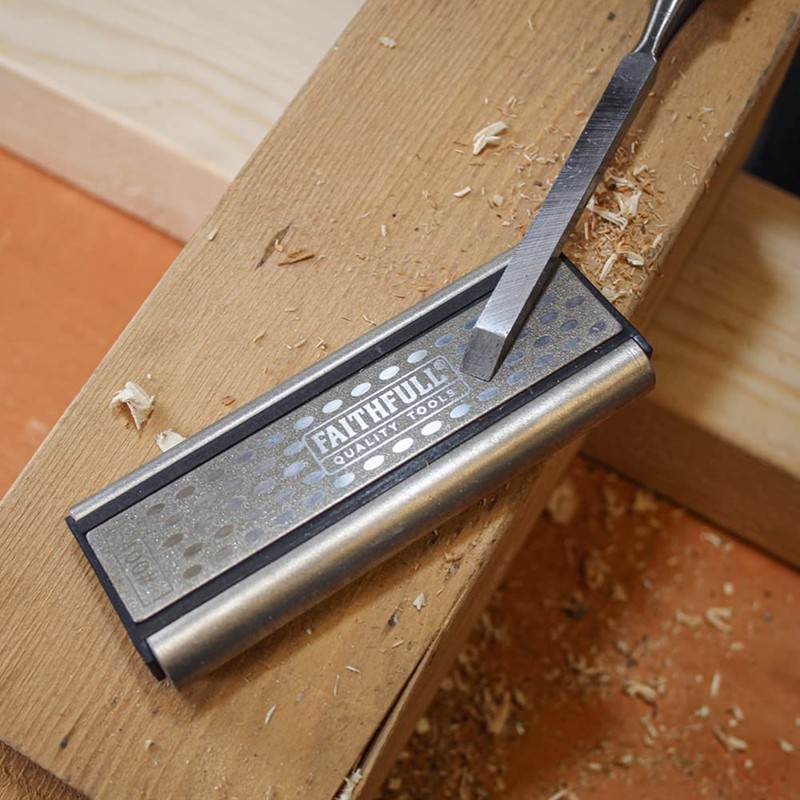 Faithfull FAIDWCARVING 4 Way Curved Diamond Whetstone for Sharpening Curved