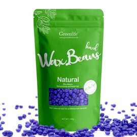 GreenLife Hard Wax Beads, 100g, Lavender Scent, Hair Removal Waxing Kit