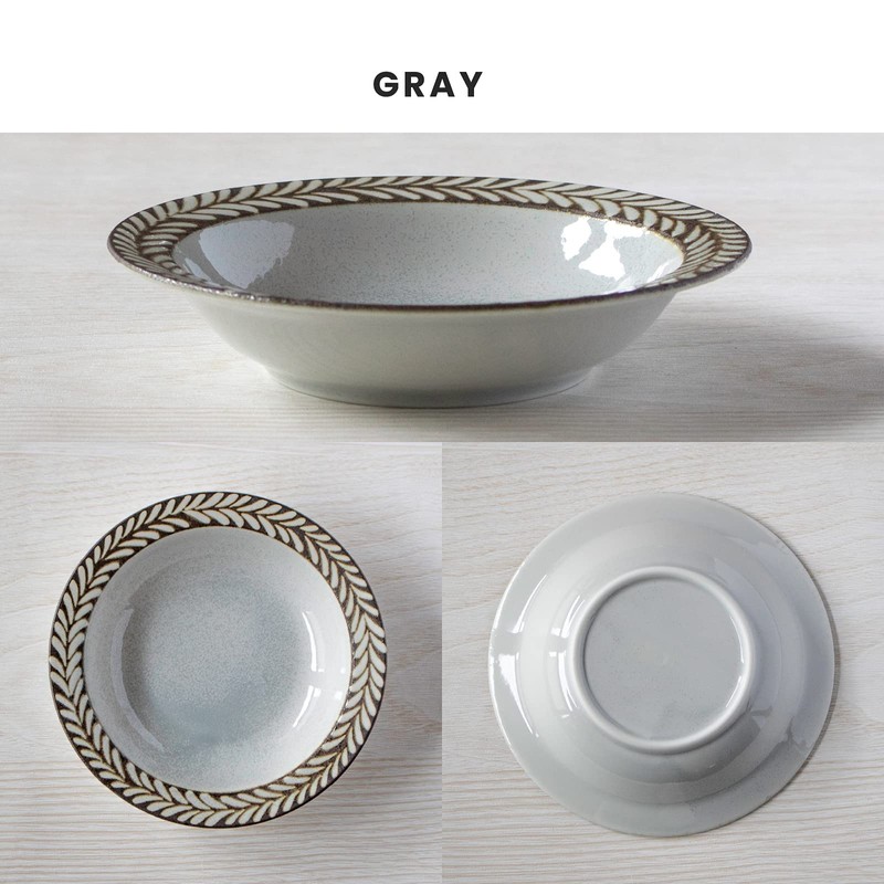 Mino Pottery Gran 150 Bowl, Gray, Set of 2