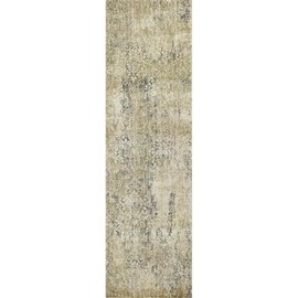 Rizzy Home Alora Decor Euphoria 2'6" x 8' Damask Beige/Gray/Rust/Blue Hybrid Area Rug