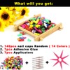 VICTHY 140pcs (14 Colors) Cat Nail Caps, Cat Claw Covers
