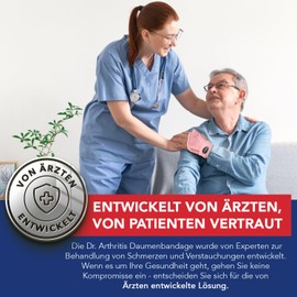 Dr. Arthritis Doctors Designed Wrist Bandage, Thumb Brace Left/Right, Wrist Support with Thumb Splint/Stabilising Wrist Support with Thumb Brace [Pink, Pair]