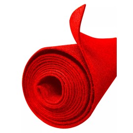 Polymat 12FT x 45" RED Polymat S35 Latex Backed-Carpet for decorations & crafts