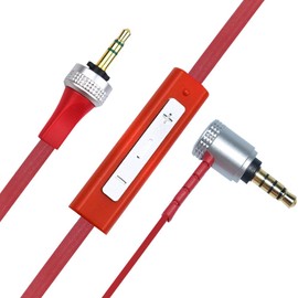 Sqrmekoko Inline Mic Volume Control Aux Audio Cable Compatible with Sony MDR-X10 MDR-XB920 MDR-X910 Headphones (Red)