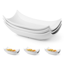 LAUCHUH Decorative Bowl Serving Platter White Serving Dishes Decorative Centerpiece Deep Serving Bowl Serving Dishes and Platters 12-Inch Set of 3 for Father's Day