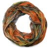 styleBREAKER feather pattern batik style loop tube scarf, crash and