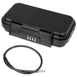 HMF 318-02 Portable Safe with Combination Lock, Waterproof Mini Safe with Wire Rope | 23.5 x 14.5 x 5.8 cm