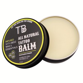 TATTYBEE Tattoo Balm All Natural & Vegan Tattoo Cream | Beeswax & Manuka Honey Infused | 2 fl oz