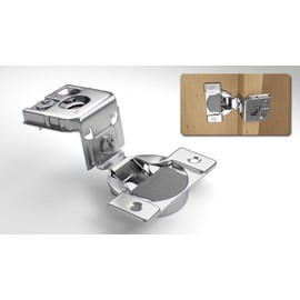 Berta 20-Pack, 1 inch Overlay Soft Closing Face Frame Cabinet Hinges, 105 Degree 6-Ways 3-Cam Adjustment Concealed Kitchen Cabinet Door Hinges with Screws (1 in. Overlay, 20 Pieces)