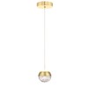 JoollySun Modern Crystal Pendant Light: Brass Gold Mini Globe Hanging