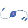 ReTrak Retractable Headphones Splitter, Blue ( ETCABLESPLBU)