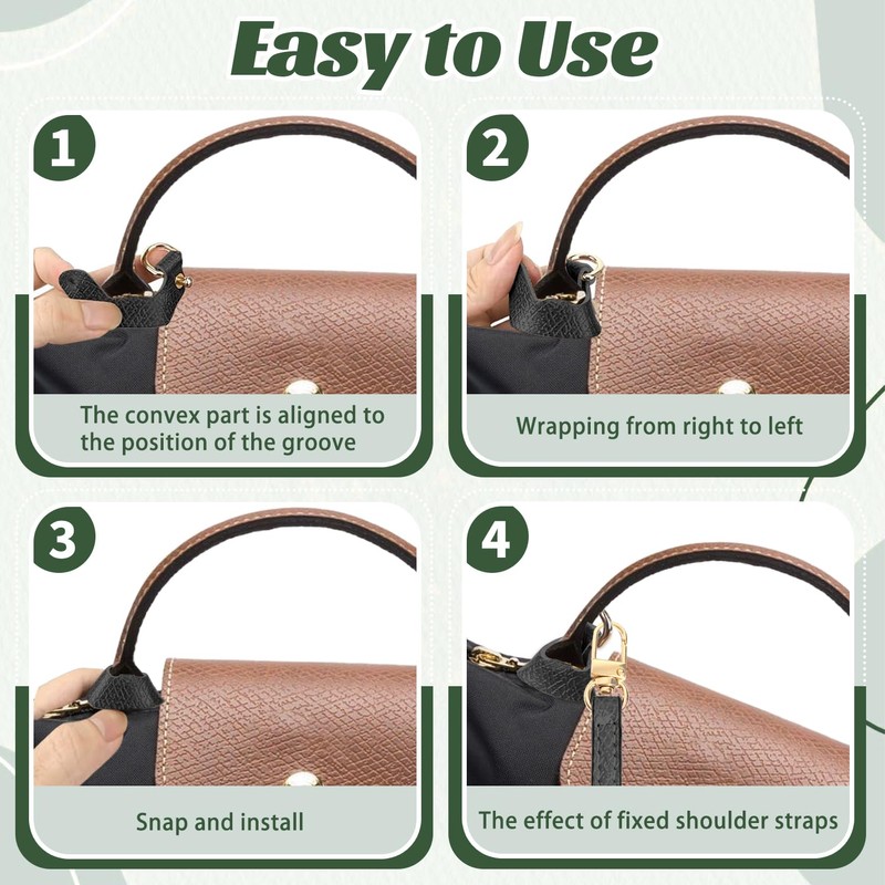 Shoulder Strap for Longchamp, Shoulder Strap for Longchamp Bags, Leather