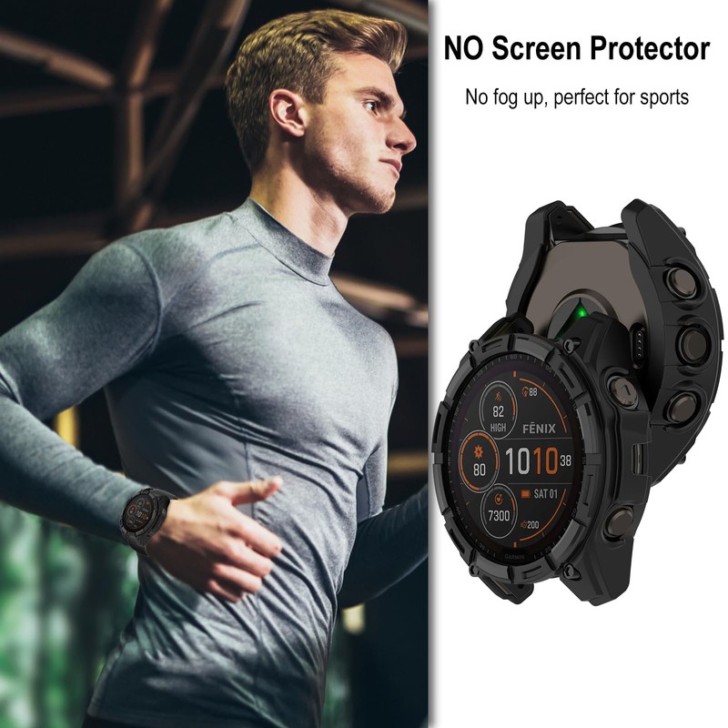SumRioo Protective Case Cover Compatible with Garmin Fenix 8 Solar