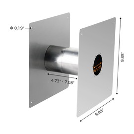 CAMPLUX 3.15" Stainless Steel Vent Wall Thimble for Indoor Gas Tankless Water Heater