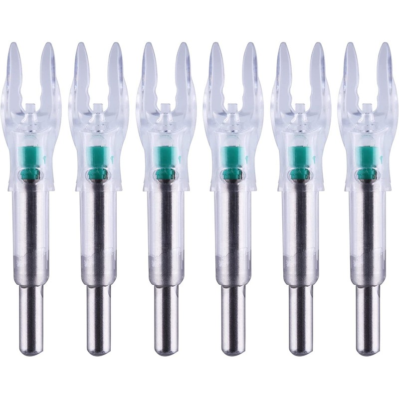 KEAUP 6 Pack X Lighted Nocks for Arrows Universal X/5.2mm