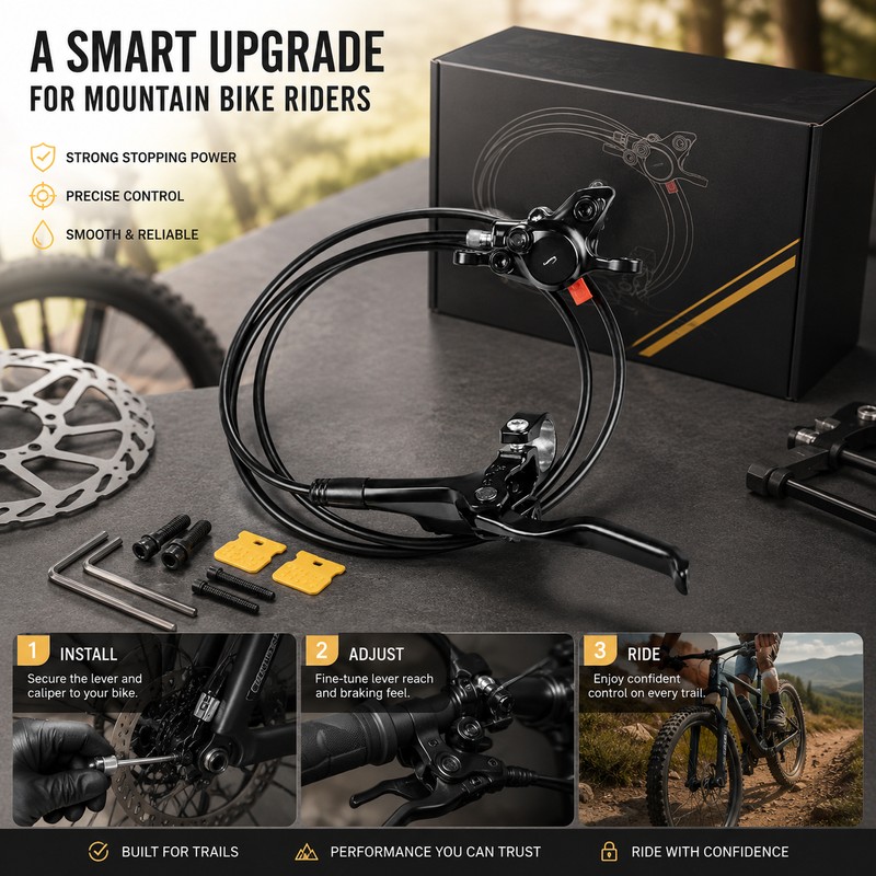 Hydraulic Disc Brake for Mountain Bikes – Single-Side Assembly with