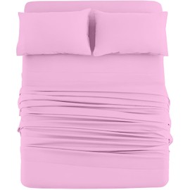 DAN RIVER Twin XL Jersey Sheet Set|Luxury Heather 100% Cotton Bed Sheets|T-Shirt Sheets|All Season Bedding|Soft Comfortable Deep Pocket Jersey Cotton Bed Sheets (4Pc, Twin XL, Lavender)
