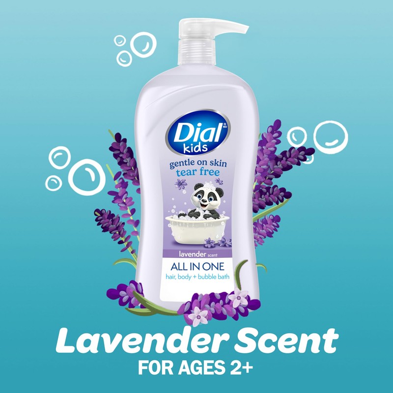 Dial Kids All-in-1 Body + Hair + Bubble Bath, Lavender