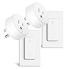 Remote Control Outlet Wireless Wall Switch,Greencyle 2 Set Remote Control