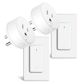 Remote Control Outlet Wireless Wall Switch,Greencyle 2 Set Remote Control Electrical Plug in On Off Power Switch, No Wiring Needed,300ft RF Range,for Lights,Ovens,Toasters,Fans and TVs