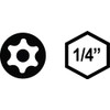 VEGA T45 TORX Security Bits. Professional Grade ¼ Inch Hex