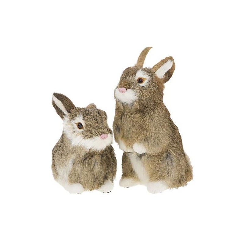 Mark Roberts Rabbit Figurines, 6-9 inches, Brown, Assortment of 2