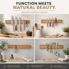 16 Inch Acacia Wood Magnetic Knife Holder for Wall, Strong