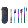 EcoVessel 6 Piece Stainless Steel Utensil Set, Over the Rainbow
