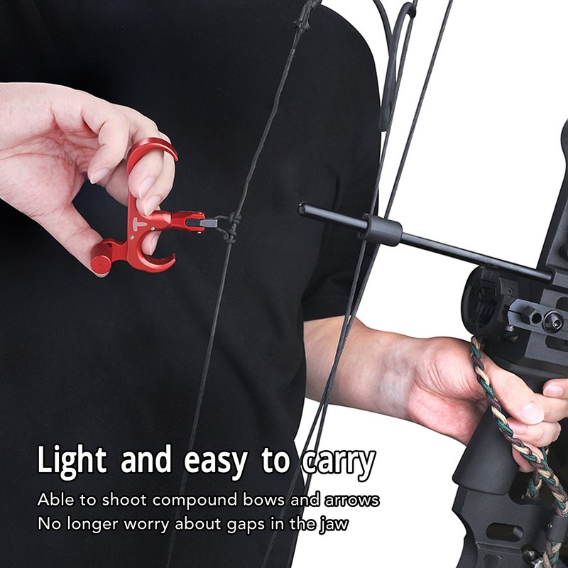 3 Finger Hand Held Bow Release Aluminum Alloy Thumb Release