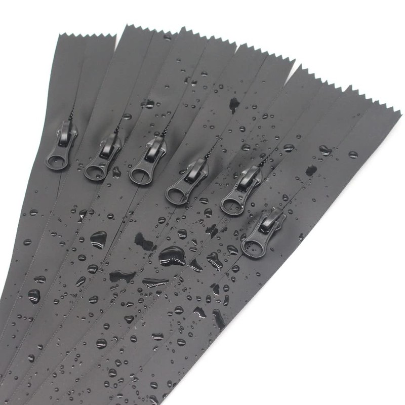MebuZip 6PCS 8 Inch #5 Waterproof Zippers Bulk for Sewing