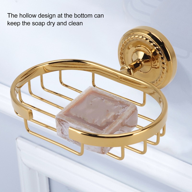 Wall Mounted Metal Soap Holder Antique Bathroom Soap Basket Dish
