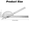 YUXIANLB Protractor Angle Finder Ruler Stainless Steel Adjustable Finder Round