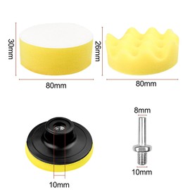 Newpop 11 Piece Polishing Sponge Car Set, Polishing Pad Sponges Polishing Attachment Set, Polishing Lambswool Pad Sponge Set 3 Inches, Polishing Fur Polishing Set Polishing Pad Kit for Polishing Sanding and Waxing