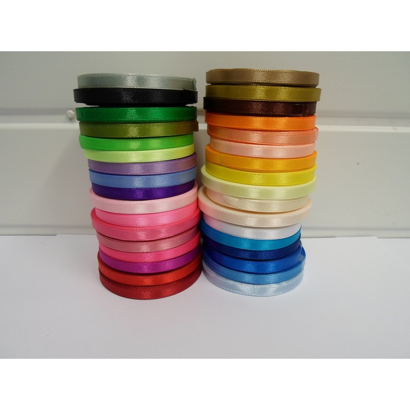 1 Roll x 6mm Satin Ribbon Coral Dark Peach Minimum