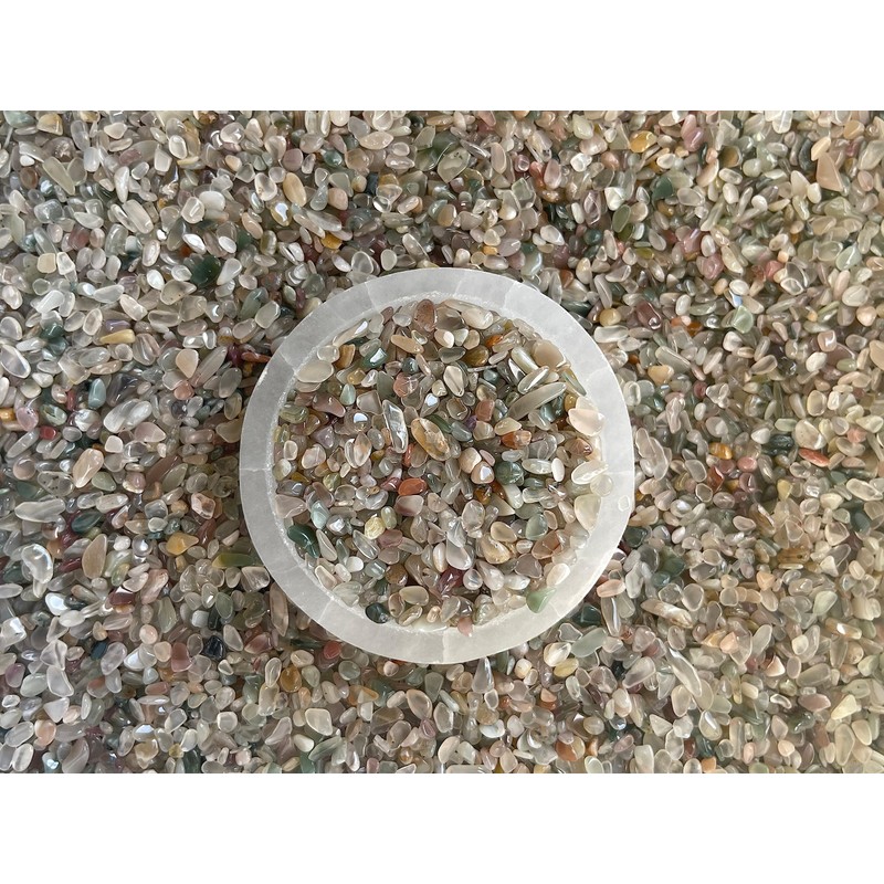 Wholesale Natural Semi Tumbled Mixed Agate Gemstone Chips, Crushed Mini