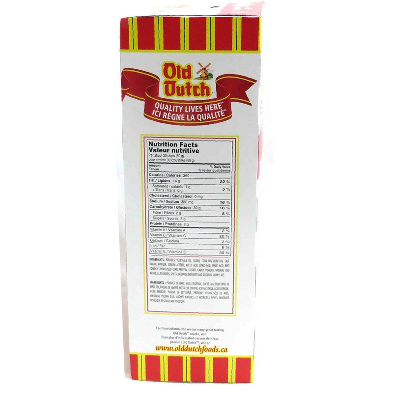 Old Dutch Ketchup Chips - 220g/7.8oz Box, (Imported from Canada)