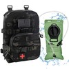 Tactical Mini Molle Hydration Pack,Molle Hydration Carrier with IFAK Pouch&US