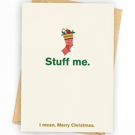 Funny Christmas Card for Men, Husband, Boyfriend, Him, Unique Christmas Gifts for Men, Husband, Boyfriend, Him, Xmas Card, with Envelopes