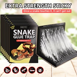4 Pack 10" x 16" Large Snake Glue Traps with Enhanced Stickiness, Snake Rat Sticky Pad Board for House Indoor Outdoor, Sticky Glue Traps for Snakes, Mice, Rats, Easy to Set