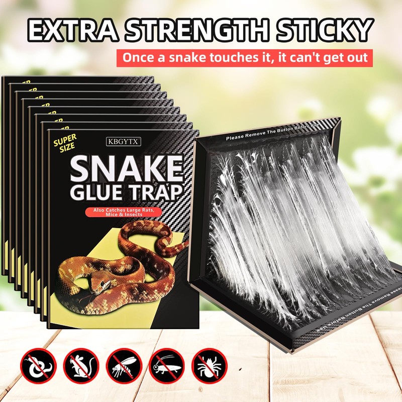 4 Pack 10" x 16" Large Snake Glue Traps with